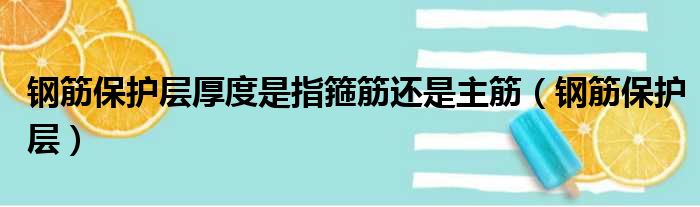 钢筋保护层厚度是指箍筋还是主筋（钢筋保护层）