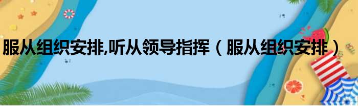 服从组织安排,听从领导指挥（服从组织安排）