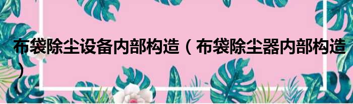 布袋除尘设备内部构造（布袋除尘器内部构造）