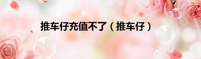推车仔充值不了（推车仔）