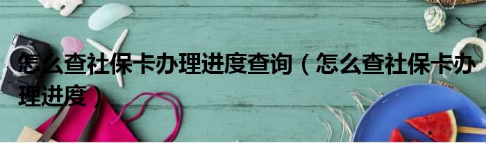 怎么查社保卡办理进度查询（怎么查社保卡办理进度）
