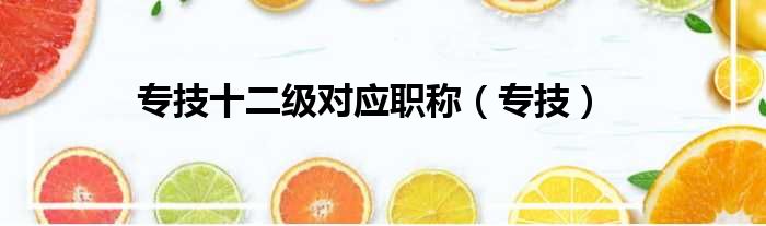 专技十二级对应职称（专技）