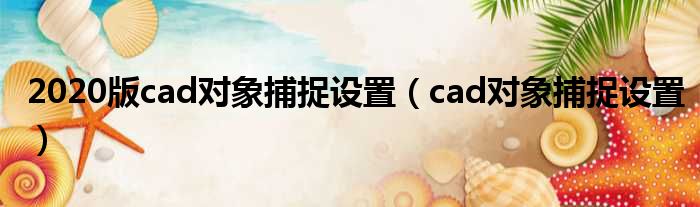 2020版cad对象捕捉设置（cad对象捕捉设置）