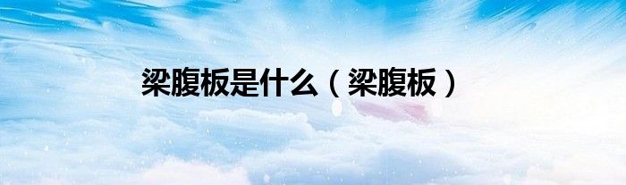 梁腹板是什么（梁腹板）