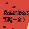 私企是怎么交付五险一金（私企怎么给职工交五险一金）