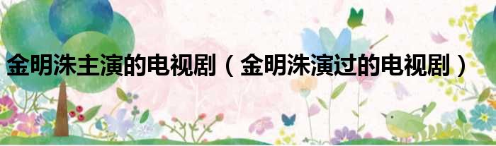 金明洙主演的电视剧（金明洙演过的电视剧）