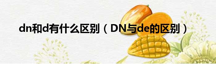 dn和d有什么区别（DN与de的区别）