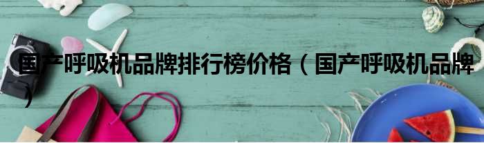 国产呼吸机品牌排行榜价格（国产呼吸机品牌）