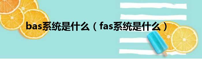 bas系统是什么（fas系统是什么）