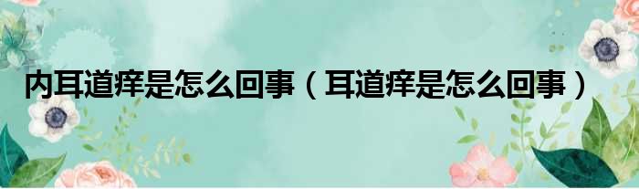 内耳道痒是怎么回事（耳道痒是怎么回事）