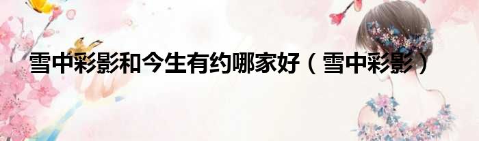 雪中彩影和今生有约哪家好（雪中彩影）