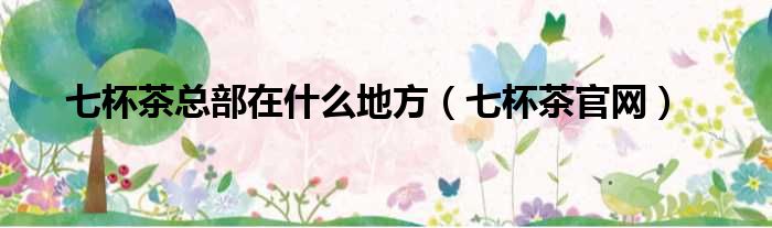 七杯茶总部在什么地方（七杯茶官网）