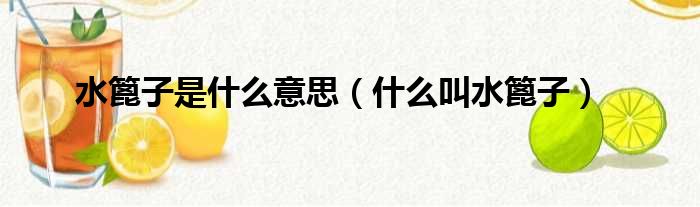 水篦子是什么意思（什么叫水篦子）