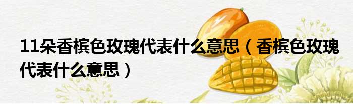 11朵香槟色玫瑰代表什么意思（香槟色玫瑰代表什么意思）