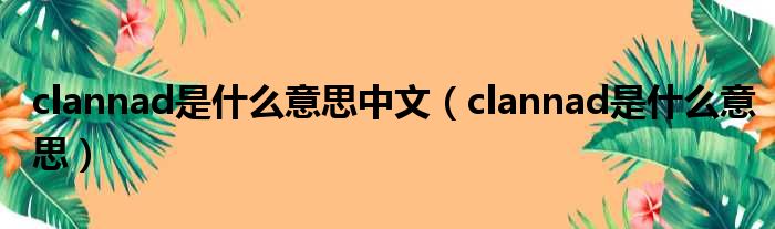 clannad是什么意思中文（clannad是什么意思）
