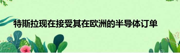 特斯拉现在接受其在欧洲的半导体订单