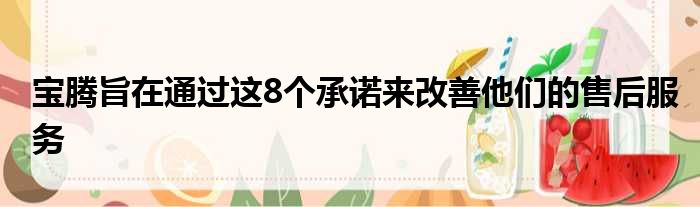 宝腾旨在通过这8个承诺来改善他们的售后服务
