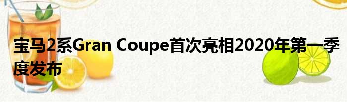 宝马2系Gran Coupe首次亮相2020年第一季度发布