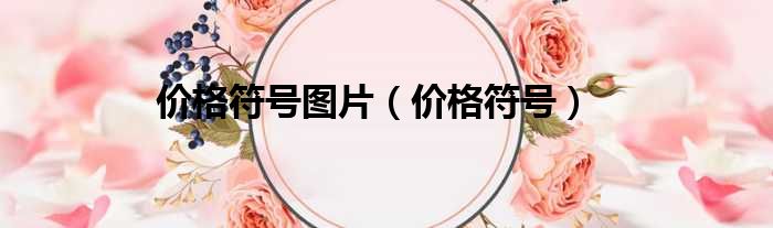 价格符号图片（价格符号）
