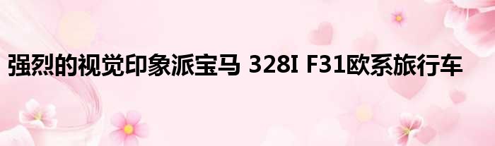 强烈的视觉印象派宝马 328I F31欧系旅行车