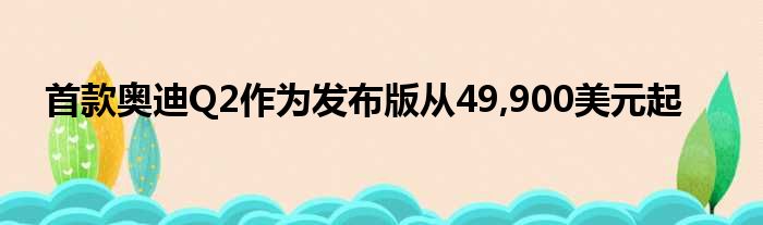 首款奥迪Q2作为发布版从49,900美元起