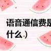 语音通信费是什么费用（套餐外语音通信费是什么）
