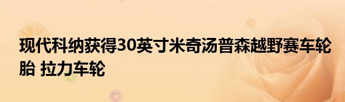 现代科纳获得30英寸米奇汤普森越野赛车轮胎 拉力车轮