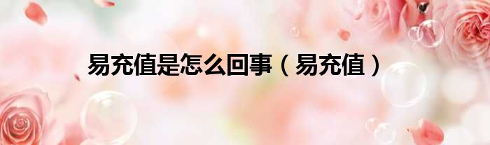 易充值是怎么回事（易充值）