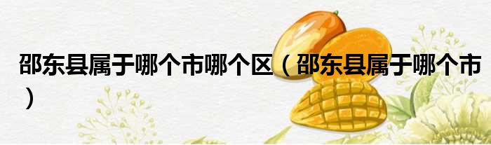 邵东县属于哪个市哪个区（邵东县属于哪个市）