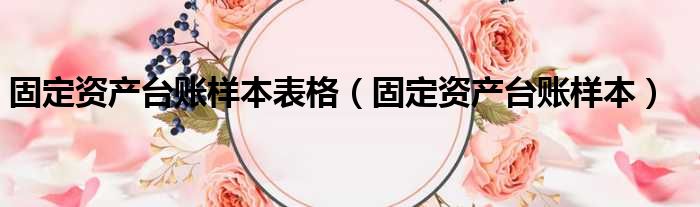 固定资产台账样本表格（固定资产台账样本）