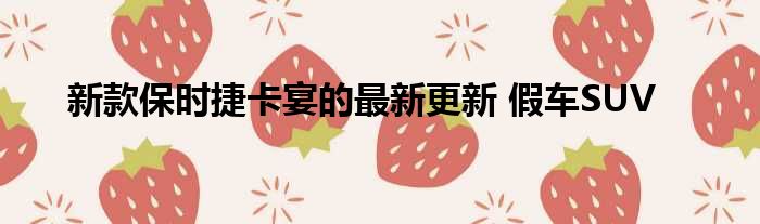 新款保时捷卡宴的最新更新 假车SUV