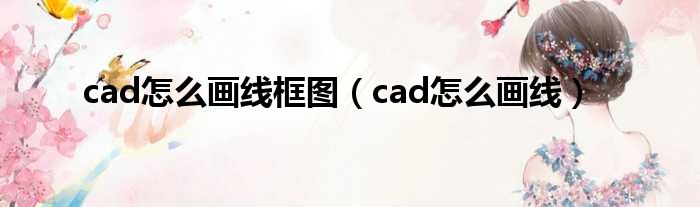 cad怎么画线框图（cad怎么画线）