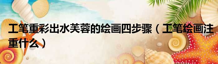 工笔重彩出水芙蓉的绘画四步骤（工笔绘画注重什么）