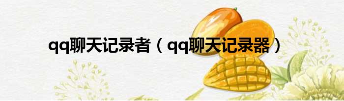 qq聊天记录者（qq聊天记录器）
