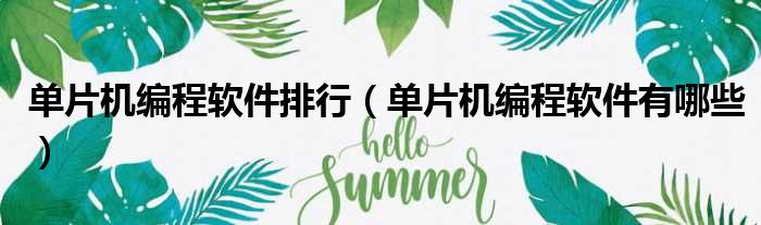 单片机编程软件排行（单片机编程软件有哪些）