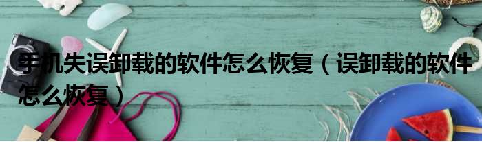 手机失误卸载的软件怎么恢复（误卸载的软件怎么恢复）