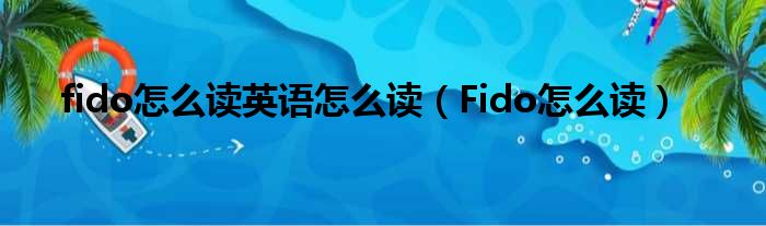 fido怎么读英语怎么读（Fido怎么读）
