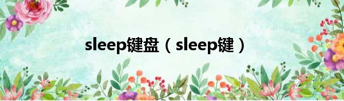 sleep键盘（sleep键）