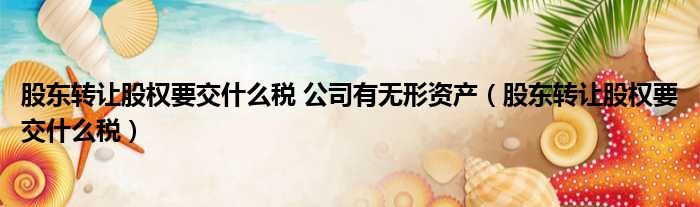 股东转让股权要交什么税 公司有无形资产（股东转让股权要交什么税）