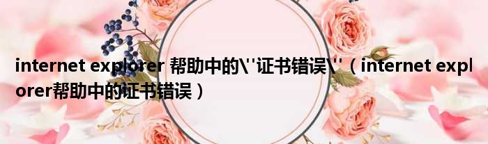 internet explorer 帮助中的