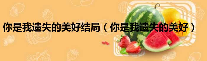 你是我遗失的美好结局（你是我遗失的美好）
