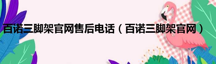 百诺三脚架官网售后电话（百诺三脚架官网）