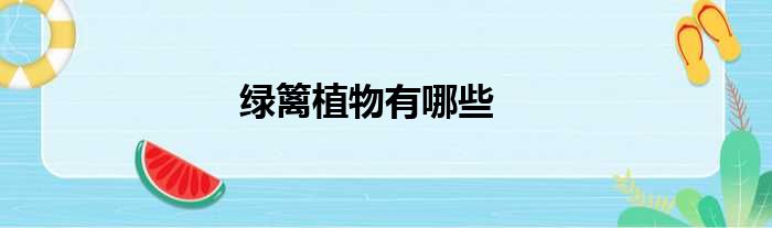 绿篱植物有哪些