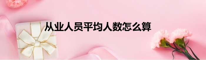 从业人员平均人数怎么算