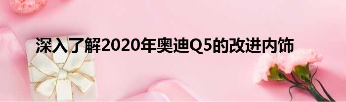 深入了解2020年奥迪Q5的改进内饰