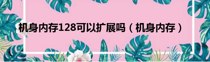 机身内存128可以扩展吗（机身内存）