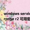 windows service 2008 r2密钥（求Windows 2008 enterprise r2 可用密钥和激活码）