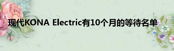 现代KONA Electric有10个月的等待名单