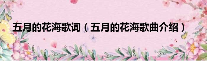 五月的花海歌词（五月的花海歌曲介绍）