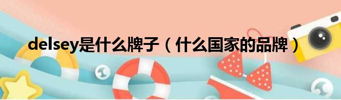delsey是什么牌子（什么国家的品牌）